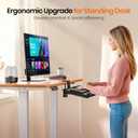 Klearlook Keyboard Tray Under Desk with 360 Rotation, Ergonomic Computer Keyboard & Mouse Tray 25"W11.02"D Sit Stand Desk Keyboard Holder w/Wrist Rest & Storage Drawer (Height is not Adjustable)