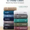 LANE LINEN 100% Cotton Turkish Towel Set for Bathroom - 16 Piece - Super Soft, Quick Dry & Highly Absorbent - 4 Bath, 8 Wash cloths, 4 Hand Towels - Hotel Quality, Durable & OEKO-TEX Certified - Grey