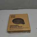 HaWare Spoon Rest for Stove Top, 5.1" Ceramic Spoon Holder, Matte Black