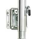 "Fulton XP15 0101 Steel Swing-Away Bolt-On Jack with 10"" Travel and 8"" Poly Wheel - 1500 lb. Weight Capacity", gray