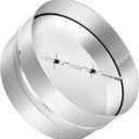 8 Inch Draft Blocker Backdraft Damper Duct Draft Stopper One-Way Airflow Ducting Insert Backflow Preventer Inline Fan Vent Deflector (Silver)