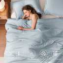 Quataly Full Size Comforter Set Mist Blue,3PCS Soft Lightweight Breathable Bedding Comforter for All Season, Full Size(82''×86'' Comforter & 2 Pillowcases)