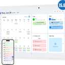 15.6 Inch Smart Electronic Digital Calendar, Wall Touch Screen& Chore Chart Electronic Family Calendar & Smart Chore Chart, Digital Wall Calendar for Family Planner Task Organizer (White)