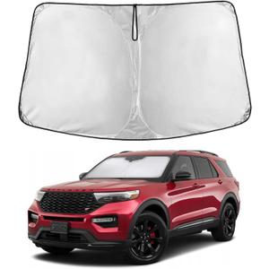 EcoNour Windshield Sunshade Compatible for Ford Explorer 2020-2024 2025 2026, Sun Visor for Front Windshield & Window Sun Shade Cover, UV Heat Blocker & Protector, Car Accessories