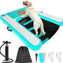 Inflatable Dog Water Ramp Floating Dock, 200LBS Non-Slip Pet Ladder