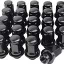 Set of 24, 12x1.5mm 1.87 Inch Length 13/16 Hex OEM Factory Mag Lug Nuts for Tacoma 4 Runner FJ Cruiser Matrix GX460 GX470 SR5 Pre-Runner TRD Off-Road Limited Black