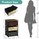 VASICAR Nightstand with 3 Drawers, Clothes Storage Organizer, Small Fabric Dresser for Bedroom, Closet, Entryway, Hallway, Nursery, Dorm