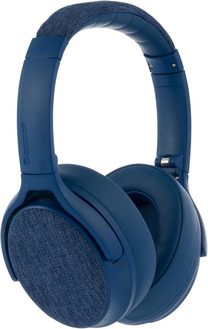Made for Amazon, Active Noise Cancelling Bluetooth Headphones with Built-in Microphone | Blue