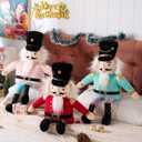 Lanpn Nutcracker Christmas Pillow Nutcracker Pillow Christmas Decoration Winter Throw Cushion for Sofa Living Room Bedroom Xmas Decor (23x31 inch, Pink)