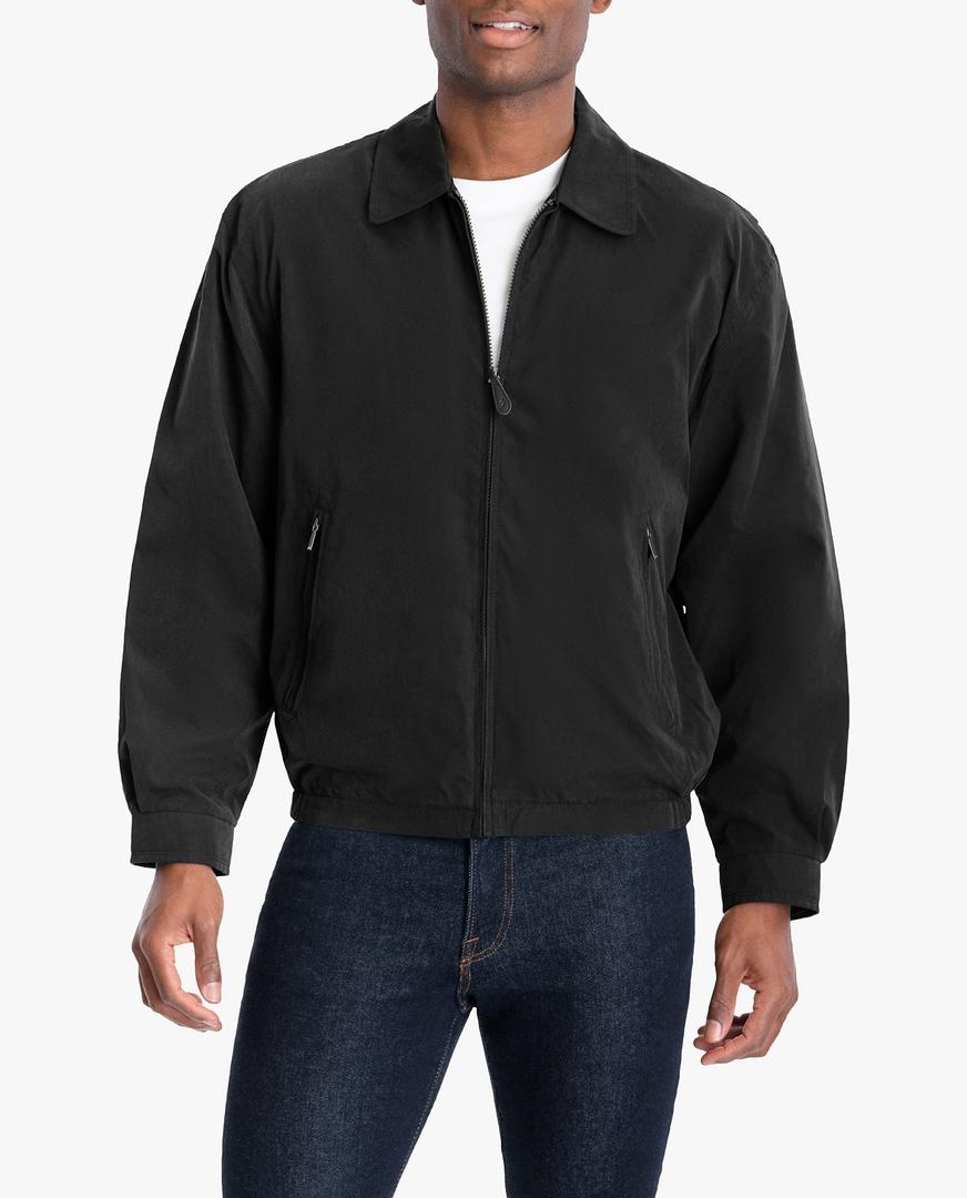 LONDON FOG Men's Auburn Zip-Front Golf Jacket (Regular & Big-Tall Sizes), Black, X-Large