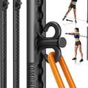 Adjustable Resistance Band Wall Mount System with Automatic Locking 80", Stainless Workout Hook,Resistance Band Wall Anchor,Fitness Equipment Accessorie for Suspension Training,Exercise Band,Home Gym