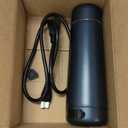 Travel Kettle, Dual Voltage Portable Electric Kettle 110V-220V-240V Smart Small Water Boiler for Tea & Coffee, 316 Stainless Steel, 6 Temperature Control and LCD Display, for Global Use (370ML), 
Dark Blue