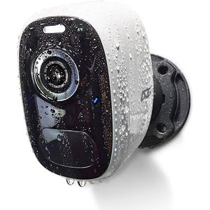 DCT Wireless Outdoor Security Camera: Magnetic, Battery-Powered, 2K Color Night Vision, Weatherproof, Motion Detection, 2-Way Audio, Spotlight & Alarm, SD/Cloud, Long Battery Life (White)