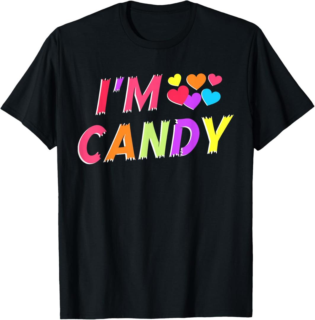 Groovy I'm Candy I Love To Eat Candy Funny Couple Matching T-Shirt