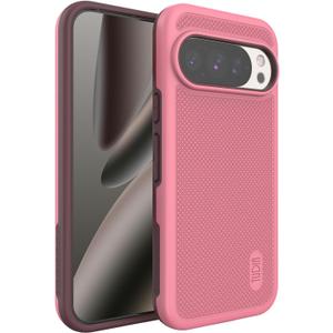 TUDIA MergeGrip Case for Google Pixel 10 / Pixel 10 Pro Cases 2025 [Military Grade Drop Tested] Dual Layer Rugged Slim Shockproof Heavy Duty Protective Phone Cover - Smokey Pink