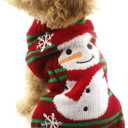 NACOCO Dog Snowman Sweater - Thick Xmas Sweater for Small Dog & Cat (Snowman, M) (Medium (Pack of 1))