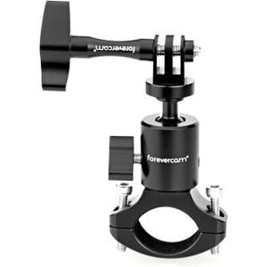 Forevercam Bike Handlebar Mount for Gopro Hero 13/12/11/10/9/8/Insta360/AKASO/DJI Osmo Aluminum Motorcycle Handlebar Mount 360Rotation Ball Head Gimbal