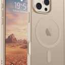 SUPFINE Magnetic for iPhone 16 Pro Max Case(Compatible with MagSafe)(Military Grade Drop Protection) Slim Translucent Matte Shockproof with Anti-Fingerprint Phone Case,Desert Gold