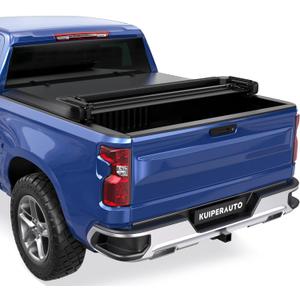 KUIPERAUTO Soft Quad 6.5FT Truck Bed Tonneau Cover Compatible for 2007-2013 Chevy Silverado 1500 / GMC Sierra 1500 - 78 Inch