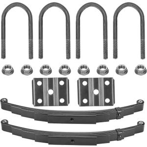 Trailer Leaf Spring 5 Leaf for SW5, 6000LB Trailer Axle Suspension Kit with 3000lb Leaf Springs and U-Bolt Kit.2 PCS