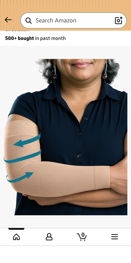 KEMFORD Compression Lymphedema Arm Sleeves for Women - Medical Arm Brace for Swelling, Edema, Circulation