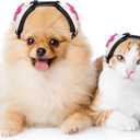 Calming Earmuffs for Cats and Small Dogs - for Anxiety Relief - Noise Canceling for Fireworks, Thunderstorms, Pet Grooming & Force Drying - Dog Ear Muffs Noise Protection (White, Small)