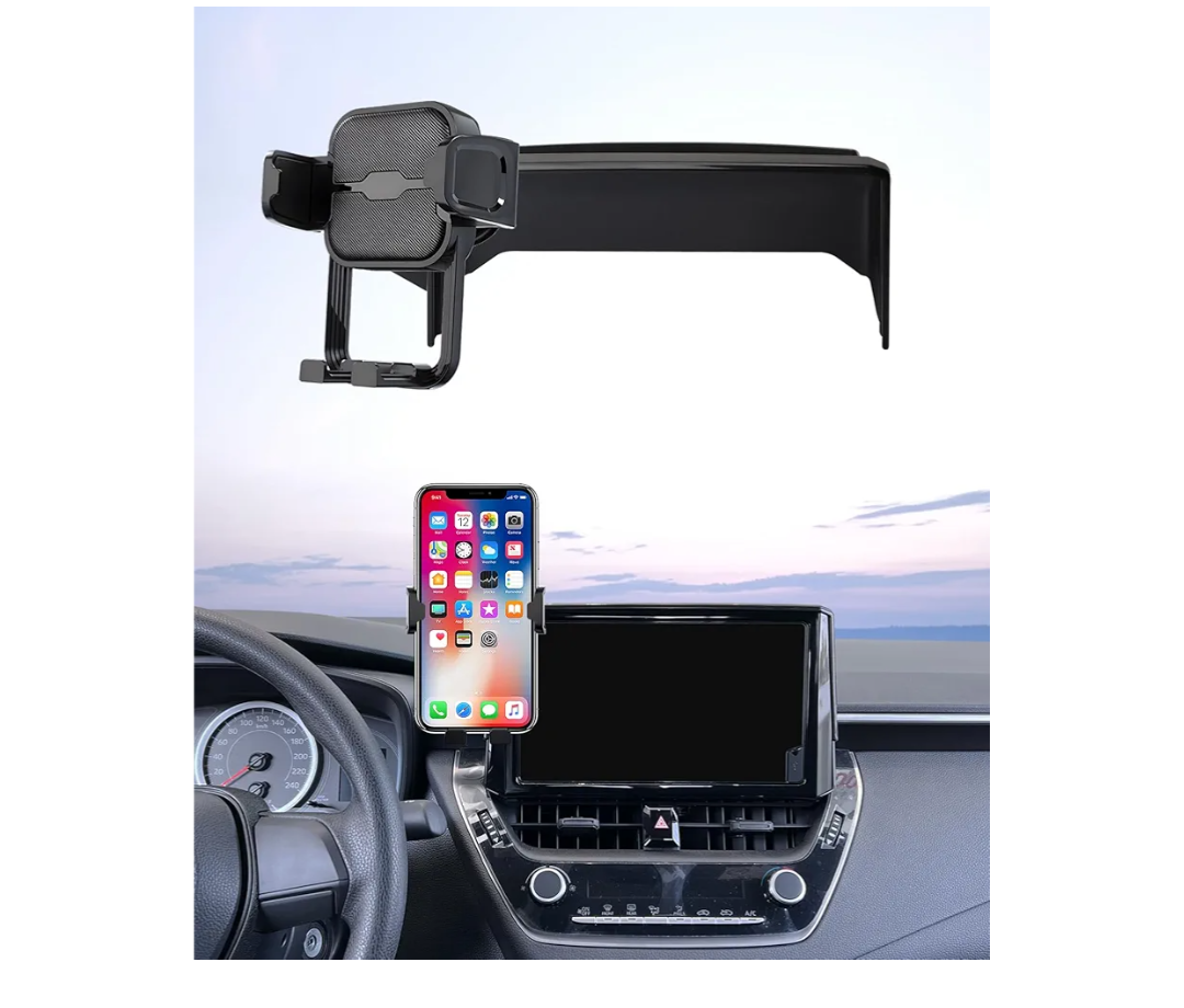 Car Phone Holder for 2020-2026 Toyota Corolla/Hybrid / 2022-2026 Corolla Cross, 360° Rotation, 8 inch Screen Fixed Clip, Auto Accessories Navigation Bracket