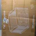 DUMOS Dog Playpen 4 Panel 24" Plastic Exercise Pen with Door Small Puppy, Medium Dogs Animal Pet for Outdoor, Garden, Yard, RV Camping - Black