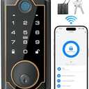 SohoTeco Smart Lock ST380, Built-in Wi-Fi, Fingerprint Keyless Entry Door Lock, Security Deadbolt Smart Locks for Front Door, App Remote Control & Auto Lock, IP56 Waterproof, (2025 Upgrade)