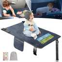 Gocozy Toddler Airplane Bed, Travel Essentials for Kids, Soft Toddler Airplane Travel Essentials with Sticker Book, Grey
