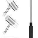 Dual Head Small Hammer, 7-1/3in Length, Black Knurled Grip, Double face Jewelry Mallet, Mini Mallet for crafts, Mini Hammer for Watch, Tuning, Woodworking, Toys, Handcraft, Leather, Instruments