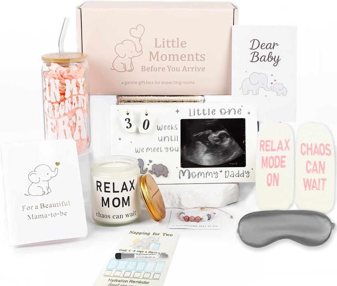 Pregnant Mom Gifts for Mom to Be – Thoughtful Pregnancy Gift Box with Self Care and Keepsakes, Ideal for First Mother’s Day or Gift for Pregnant Wife