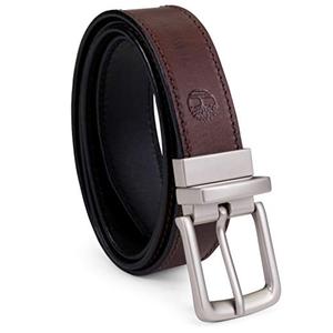Timberland Men's Classic Leather Reversible Belt, Brown/Black, 50