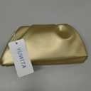 Soft PU Leather Clutch Purses for Women Formal Elegant Luxurious Evening Bag (Gold)