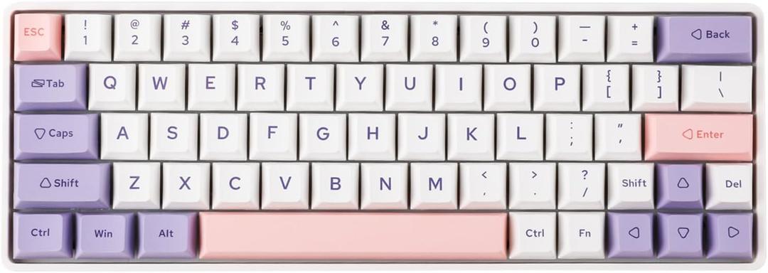 EPOMAKER EP64 60% Mechanical Keyboard, Wireless Gaming Keyboard, 2.4GHz/Bluetooth 5.0/USB-C Custom Keyboard, Hot Swappable, NKRO, Programmable wtih Dye-sub PBT Keycap for Mac/Win (Mulan Switch)