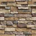 Abyssaly Stone Wallpaper Brick Wallpaper Peel and Stick Stone Backsplash Self-Adhesive Removable Vinyl Wraps Grey Faux Brick Shelf Paper 17.71" X 393.7" Home Decorations Contact Paper (Brown)