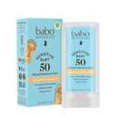 BABO Botanicals Sensitive Baby Mineral Sunscreen Stick SPF 50-70% Organic Ingredients - Zinc Oxide - NSF & Made Safe Certified - EWG Verified - Water Resistant - Fragrance-Free - for Babies & Kids