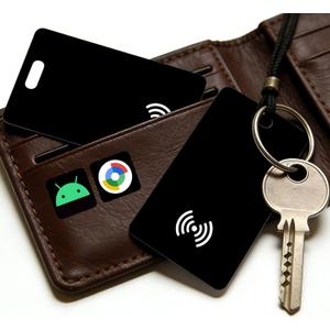 Android Wallet Tracker Card Rechargeable Air Tags-2 Pack, Works with Google Find Hub App (Android Only), 1.8mm Ultra-Slim, IP68 Waterproof, for Luggage/Passports/Keys/Bags