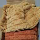 MIULEE Pack of 4 Fall Boho Farmhouse Orange Yellow Corduroy Decorative Throw Pillow Covers 18x18 Inch Soft Striped Pillow Covers Modern Rustic Home Decor for Sofa Living Room Couch Bed