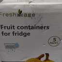 5 PCS Large Fruit Containers for Fridge - Leakproof Food Storage Containers with Removable Colander - Dishwasher & microwave safe Produce Containers Keep Fruits, Vegetables, Berry, Meat Fresh longer