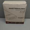 Cow Print Electric Blanket Heated Throw Blanket with 3 Heat Settings & 4-Hour Auto Shutoff, Fast Heating, Soft Flannel & Sherpa Fleece, Machine Washable, 50 x 60 Inches (Beige Cow Stripes, Throw)