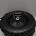 14.5 4.80/4.00-8 Flat-free Solid Tire and Wheel with 3/4 & 5/8 Bearing 3" -6" Centered Hub for Yard Cart Garden Wagon