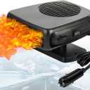Leaflai 12V Car Heater 150W Auto Heater Anti-Fog Windscreen Heating Fan 2 in-1 Heating/Cooling Car Defroster with Plug-in Cigarette Lighter, Mini Car Demister for Small Vehicles