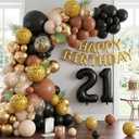 Black Gold Cheetah Print Balloon Arch Kit, Black Brown Balloons Garland with 4D Foil Leopard Balloon for Cheetah Print Safari Jungle Wild Birthday Party Decorations