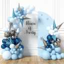 HOUSE OF PARTY Blue and White Balloon Arch | Frozen Party Decorations | Balloon Garland Kit for Baby Showers, Birthdays, Girls Birthday Decor