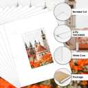 Golden State Art, 10 Pack Acid Free 8X10 White Picture Frame Mats with White Core Bevel Cut for 4X6 Photos, Pictures, Prints
