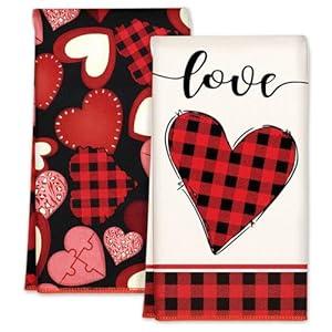 Easter Kitchen Towels - Easter 18x26 Inch Microfiber Kitchen Dish Cloth 2pcs Decorative Absorbent Hand Towels with Hanging Loop for Gifting Housewarming, Black Bunnies