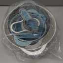 Plastic Nesting Bowls Set with 2 Mixing bowls,Colanders,4 Measuring Cups,Sifter for Baking,Food Prep,RV Camping Accessories,8 Pieces (Light Blue)