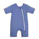 Baby Transition Sleep Sack 6-9 Months 100% Cotton Warm Thick Transition Swaddles for Newborns Infant Long Sleeve Sleep Sack with Feet Baby Wearable Blanket 2-Way Zipper Easy Diaper Changes (Sea)