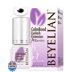 BEYELIAN Sensitive Eyelash Extension Glue 0.17fl.oz/5ml / 1Sec Drying Time/Retention – 6-7 Weeks/Black Adhesive/Professional Hypoallergenic Formaldehyde-Free Lash Extension Glue Supplies